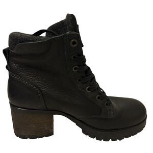 Bullboxer Boots Womens 7.5 M 38 Cassie Ankle Bootie Black Leather Goth Grunge